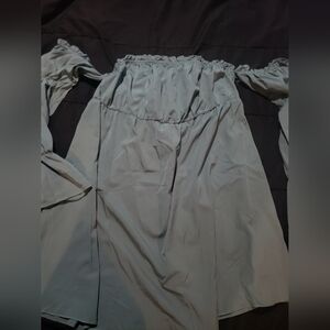 3XL sage green off the shoulder dress • SHEIN